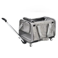 LUGGAGE STROLLER WITH FLAP (GREY) 58x34x38cm