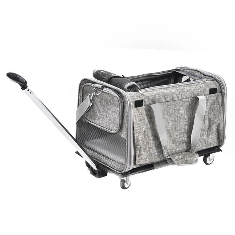 LUGGAGE STROLLER WITH FLAP (GREY) 58x34x38cm 3 LUGGAGE STROLLER WITH FLAP (GREY) 58x34x38cm