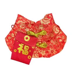 CHINESE NEW YEAR CAPE - FORTUNE RED PACKET (RED) (MEDIUM)