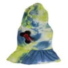 DRESS -TIE DYE PRINT (BLUE & YELLOW) (MEDIUM) -Dog Supplies Sale Store 101407