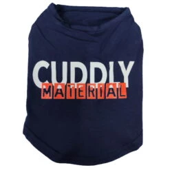 T-SHIRT - CUDDLY MATERIAL (NAVY) (LARGE)