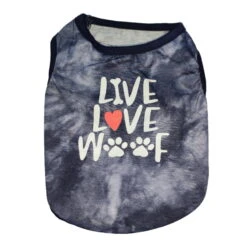 SWEAT SHIRT - LIVE LOVE WOOF (BLACK) (MEDIUM)