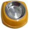 STAINLESS STEEL BOWL (ORANGE) (LARGE) -Dog Supplies Sale Store 76226
