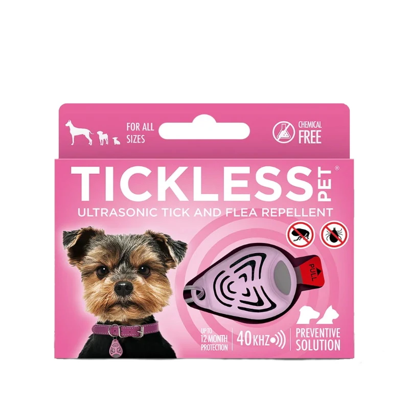 Tickless ULTRASONIC TICK & FLEA REPELLER FOR PETS (PINK) 3 Tickless ULTRASONIC TICK & FLEA REPELLER FOR PETS (PINK)