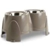 Savic ERGO FEEDER WITH 2 BOWL (WILD GRAY) -Dog Supplies Sale Store 79823