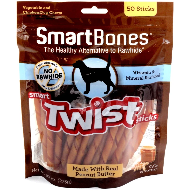 TWIST STICKS PEANUT BUTTER 50 PIECES 3 TWIST STICKS PEANUT BUTTER 50 PIECES