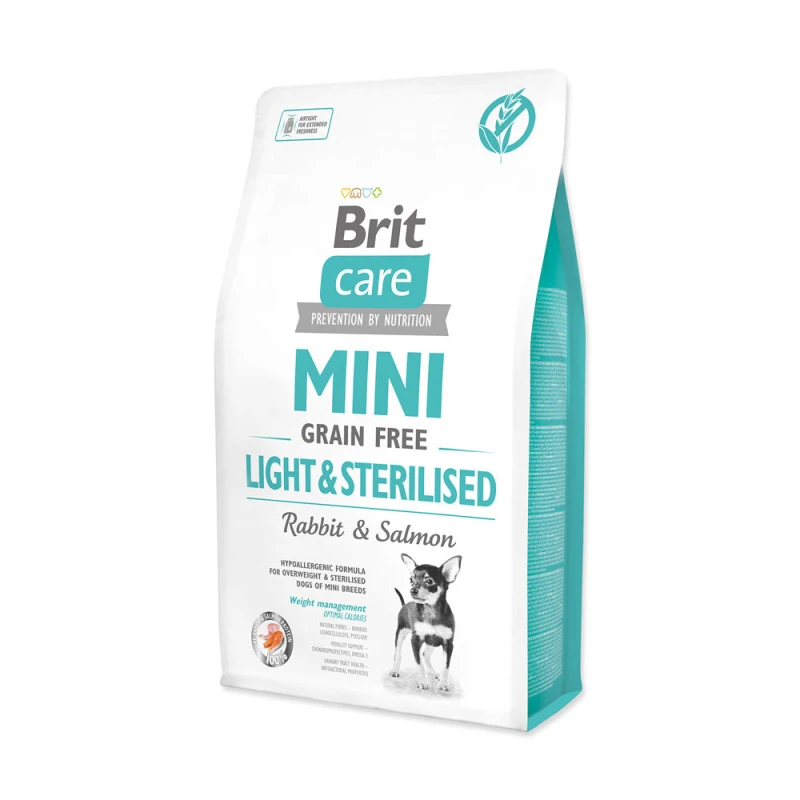 BRIT CARE MINI GRAIN FREE LIGHT & STERILISED 2kg 3 BRIT CARE MINI GRAIN FREE LIGHT & STERILISED 2kg