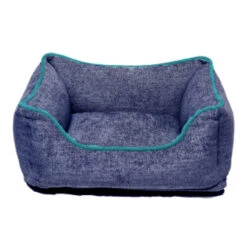 CHENILLE LOUNGER (BLUE / GREEN TRIM) (SMALL)