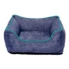 CHENILLE LOUNGER (BLUE / GREEN TRIM) (MEDIUM) -Dog Supplies Sale Store 92606