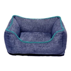 CHENILLE LOUNGER (BLUE / GREEN TRIM) (LARGE)