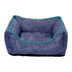 CHENILLE LOUNGER (BLUE / GREEN TRIM) (EXTRA-LARGE)