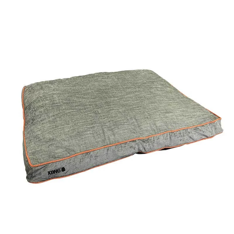 KONG RECTANGLE BED (GREY / ORANGE PIPING) (EXTRA-LARGE) 3 KONG RECTANGLE BED (GREY / ORANGE PIPING) (EXTRA-LARGE)