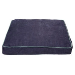 CHENILLE RECTANGLE (BLUE / GREEN TRIM) (MEDIUM)