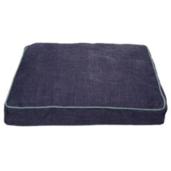 CHENILLE RECTANGLE (BLUE / GREEN TRIM) (LARGE)