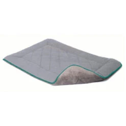 CHENILLE SLEEPER CUSHION (GREY / GREEN) (SMALL)