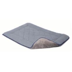 CHENILLE SLEEPER CUSHION (GREY / BLUE) (LARGE)