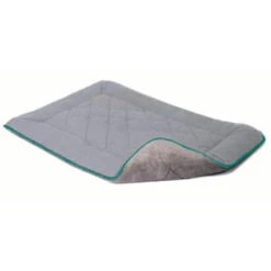 CHENILLE SLEEPER CUSHION (GREY / GREEN) (LARGE)