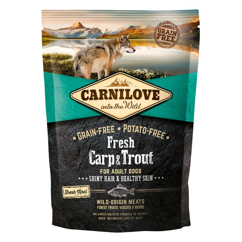 Carnilove (DOG) FRESH CARP & TROUT SHINY HAIR & HEALTHY SKIN 1.5kg 3 Carnilove (DOG) FRESH CARP & TROUT SHINY HAIR & HEALTHY SKIN 1.5kg