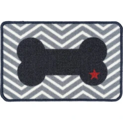 ABSORBENT FOOD MAT-BONE (GREY)(LARGE)