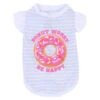 T-SHIRT-STRIPE WITH DONUT(GREY) (LARGE) -Dog Supplies Sale Store 96907