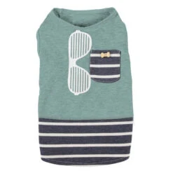 SWEAT SHIRT-SUNGLASS (GREEN/BLUE) (LARGE)