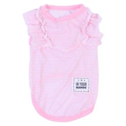 T-SHIRT-STRIPE (PINK) (LARGE)