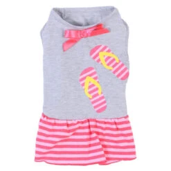 DRESS-SLIPPERS (GREY/PINK) (LARGE)