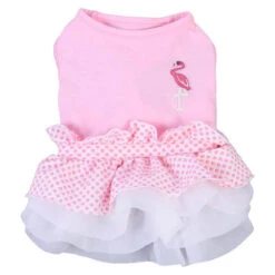 DRESS-FLAMINGO (PINK / WHITE) (LARGE)