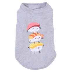 SWEAT SHIRT-STACKED SUSHIS (GREY) (LARGE)