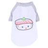 T-SHIRT-SUSHI WITH WASABI (WHITE/GREY) (LARGE) -Dog Supplies Sale Store 96969