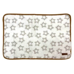 PLUSH MAT-STAR DESIGN (BEIGE) (MEDIUM)