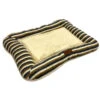 BED WITH STRIPE (BROWN/GREY) (MEDIUM) -Dog Supplies Sale Store 97051