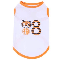 SWEAT SHIRT-88 FORTUNE TIGER (WHITE) (LARGE)