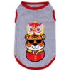 SWEAT SHIRT-LION DANCE TIGER (GREY) (LARGE) -Dog Supplies Sale Store 97144