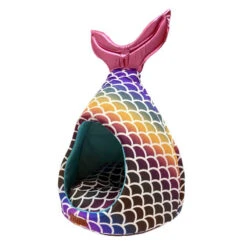 PET BED-FISH TAIL (RAINBOW)