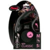 FLEXI RETRACTABLE LEASH - NEW CLASSIC 5 METRE CORD MEDIUM (20kg) (BLACK) -Dog Supplies Sale Store 97532