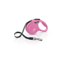 FLEXI RETRACTABLE LEASH - NEW CLASSIC 3 METRE TAPE EXTRA-SMALL (12kg) (PINK)