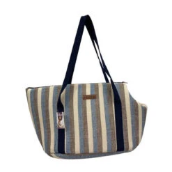 TOTE CARRIER-STRIP (BLUE/BEIGE)