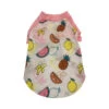 T-SHIRT-MIXED FRUITS (PINK) (MEDIUM) -Dog Supplies Sale Store 98321