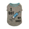 T-SHIRT-SYRINGE I GOT MY SHOT (GREY) (MEDIUM) -Dog Supplies Sale Store 98333