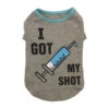 T-SHIRT-SYRINGE I GOT MY SHOT (GREY) (LARGE) -Dog Supplies Sale Store 98334