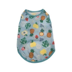 SWEAT SHIRT-FRUITS & LEAVES (BLUE) (LARGE)